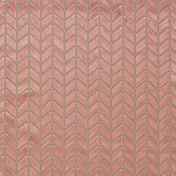 Perplex Fabric - Positano by pink geometric velvet-chenille fabric from Harlequin