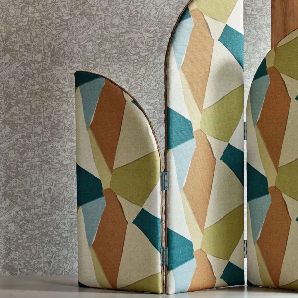 Sumi Reflect Fabric - Marine / Grass / Taupe by Sumi Reflect Fabric - Marine / Grass / Taupe from