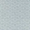blue geometric embroideried fabric from Harlequin