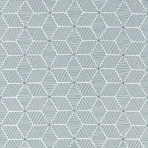 blue geometric embroideried fabric from Harlequin