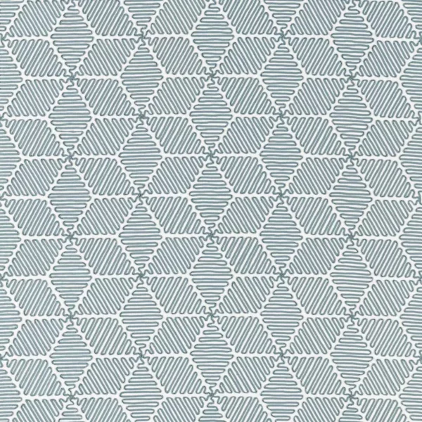 Cupola Fabric - Slate by blue geometric embroideried fabric from Harlequin