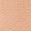 orange geometric embroideried fabric from Harlequin