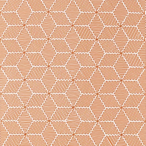 Cupola Fabric - Paprika by orange geometric embroideried fabric from Harlequin