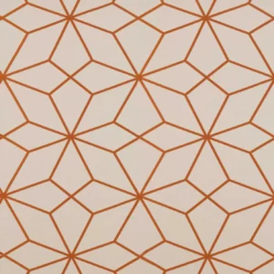 orange geometric jacquard fabric from Harlequin