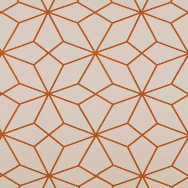 orange geometric jacquard fabric from Harlequin