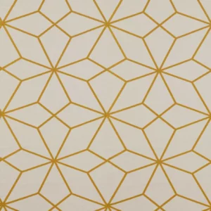 yellow geometric jacquard fabric from Harlequin