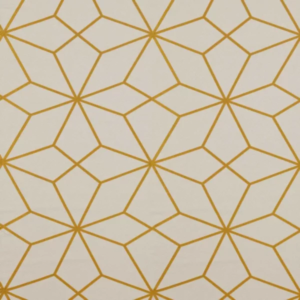 Axal Fabric - Ochre by yellow geometric jacquard fabric from Harlequin