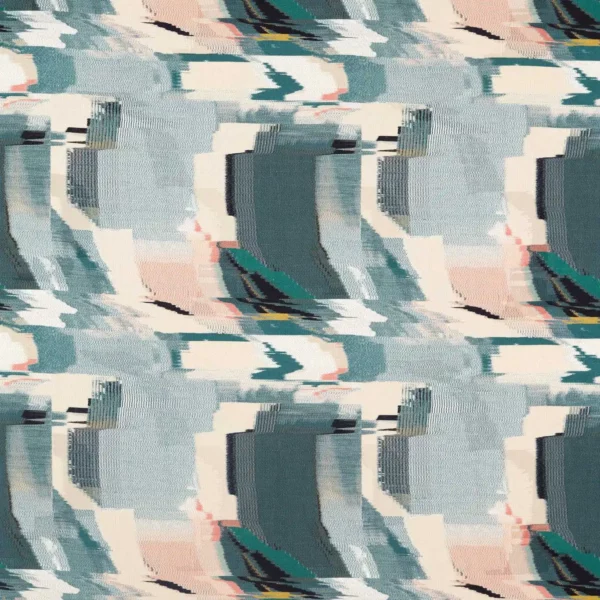 green contemporary linen fabric from Harlequin