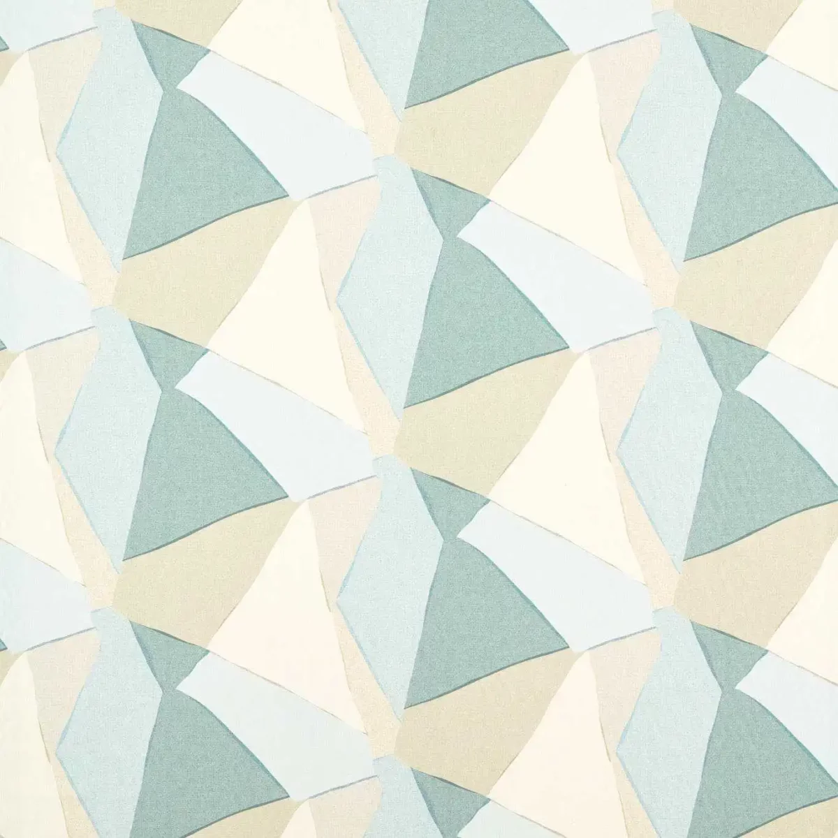 Sumi Reflect Fabric - Sky / Pebble / Canvas by blue geometric cotton fabric from Harlequin