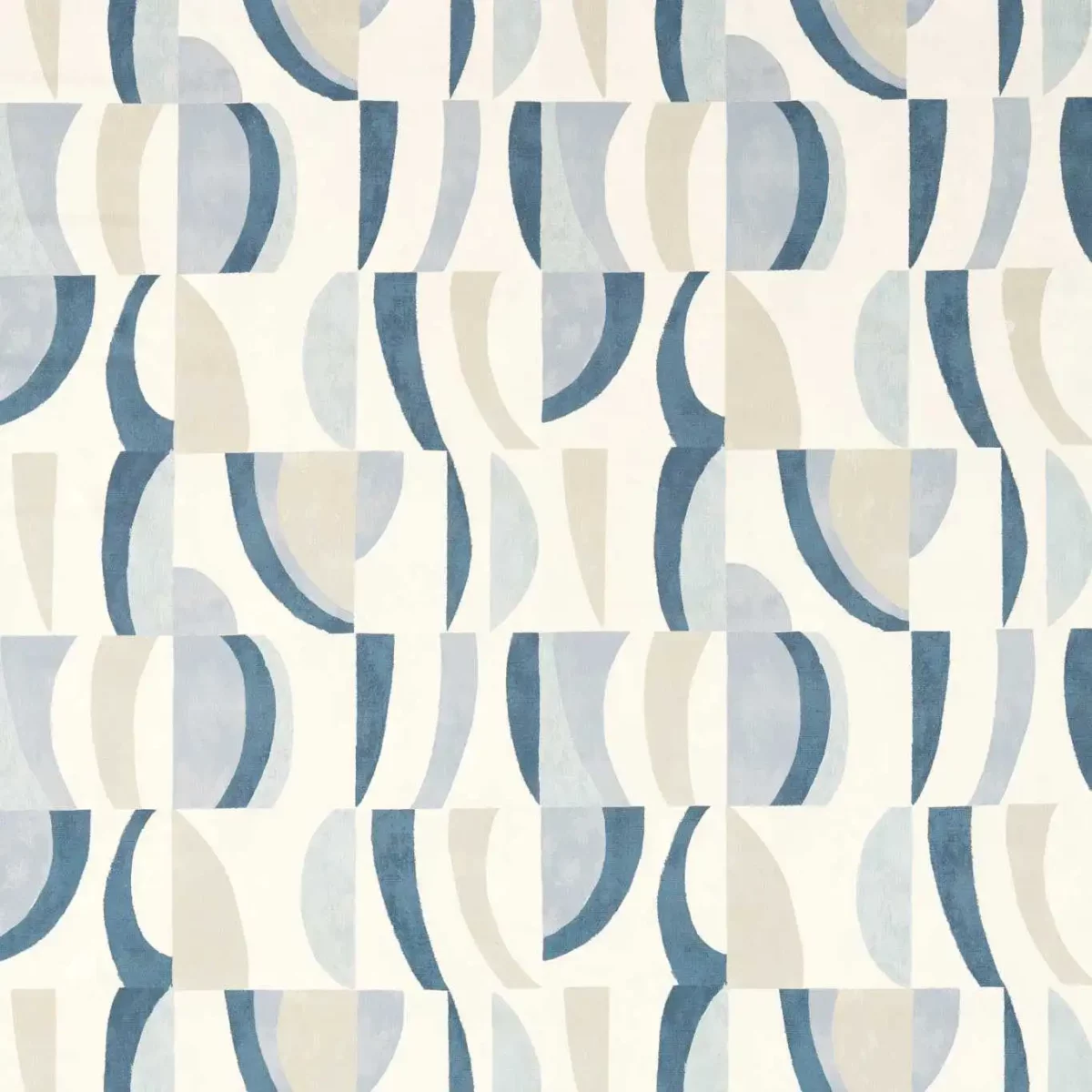 Torillo Fabric - Sky / Cornflower / Linen by blue contemporary cotton fabric from Harlequin