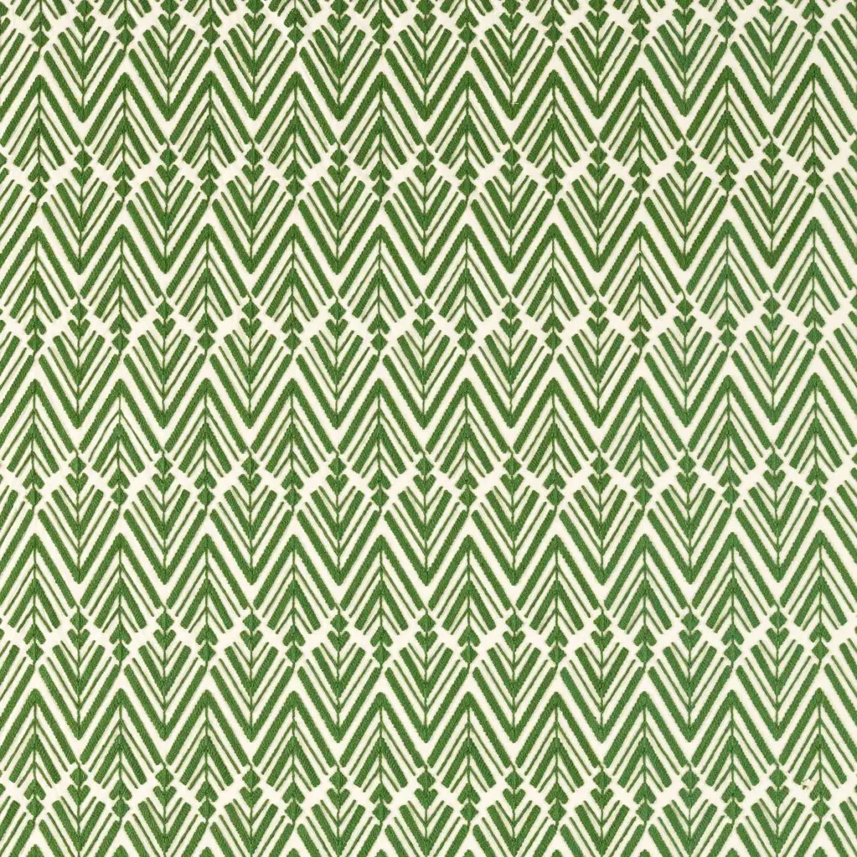 green geometric woven fabric from Harlequin