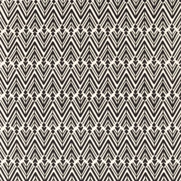 Thalia Fabric - Black Earth by black-grey geometric woven fabric from Harlequin