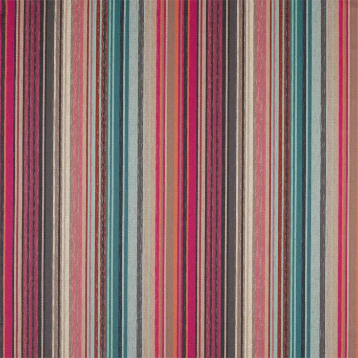 Spectro Stripe Fabric - Cerise / Marine / Coral swatch