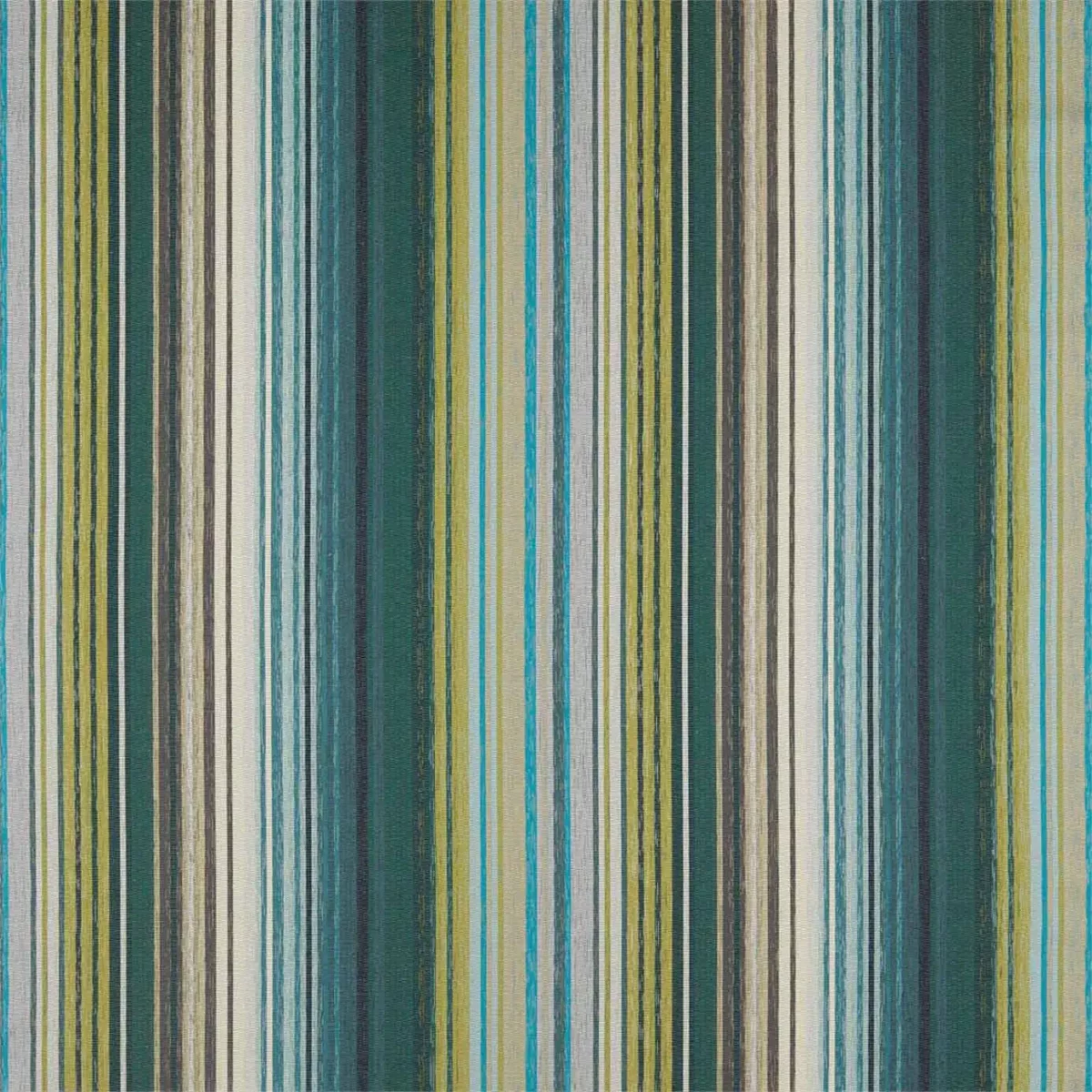 Spectro Stripe Fabric - Emerald / Marine / Lichen by multicolour striped woven fabric from Harlequin