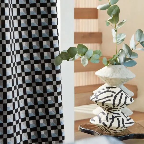 Blocks Fabric - Cornflower / Black Earth / Sketched by Blocks Fabric - Cornflower / Black Earth / Sketched from