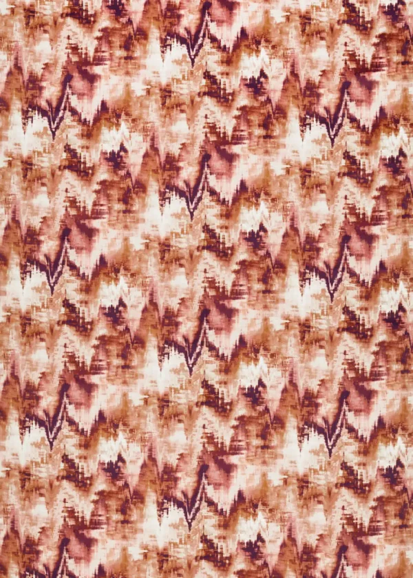 Distortion Fabric - Rosewood / Burnt Umber / Clay by orange misc cotton fabric from Harlequin