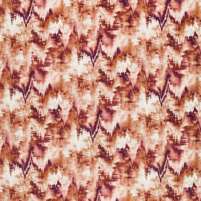 Distortion Fabric - Rosewood / Burnt Umber / Clay swatch