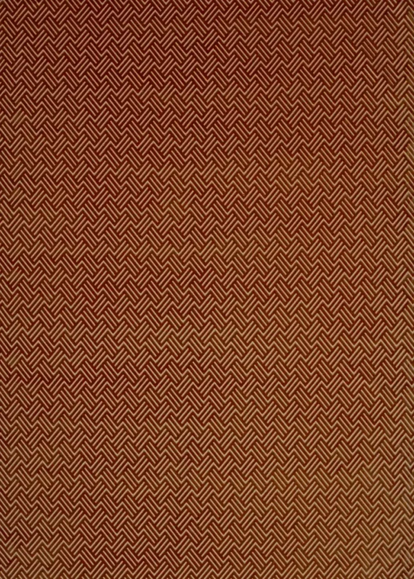 Triadic Fabric - Burnt Umber by orange geometric velvet-chenille fabric from Harlequin
