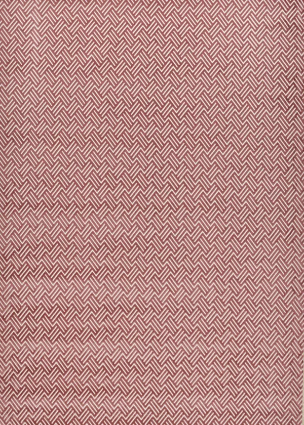 red geometric velvet-chenille fabric from Harlequin