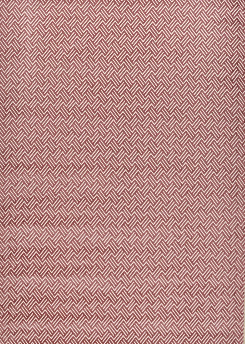 Triadic Fabric - Rosewood by red geometric velvet-chenille fabric from Harlequin