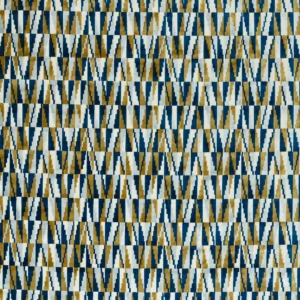 blue geometric woven fabric from Harlequin