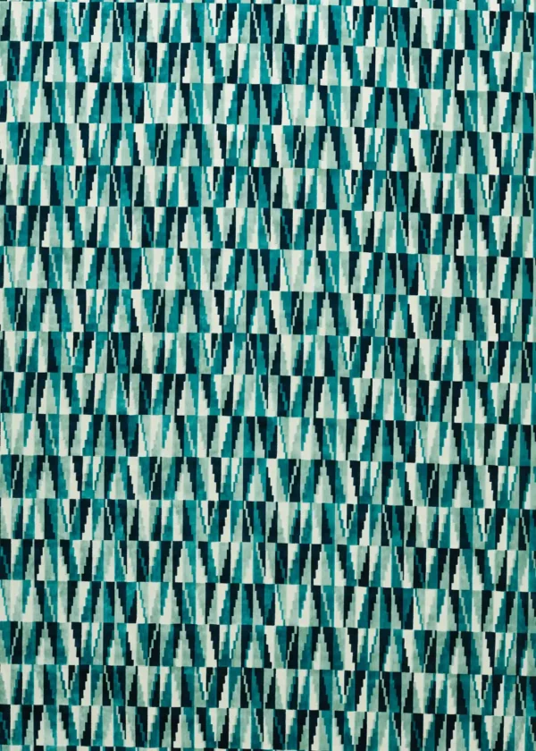 blue geometric woven fabric from Harlequin