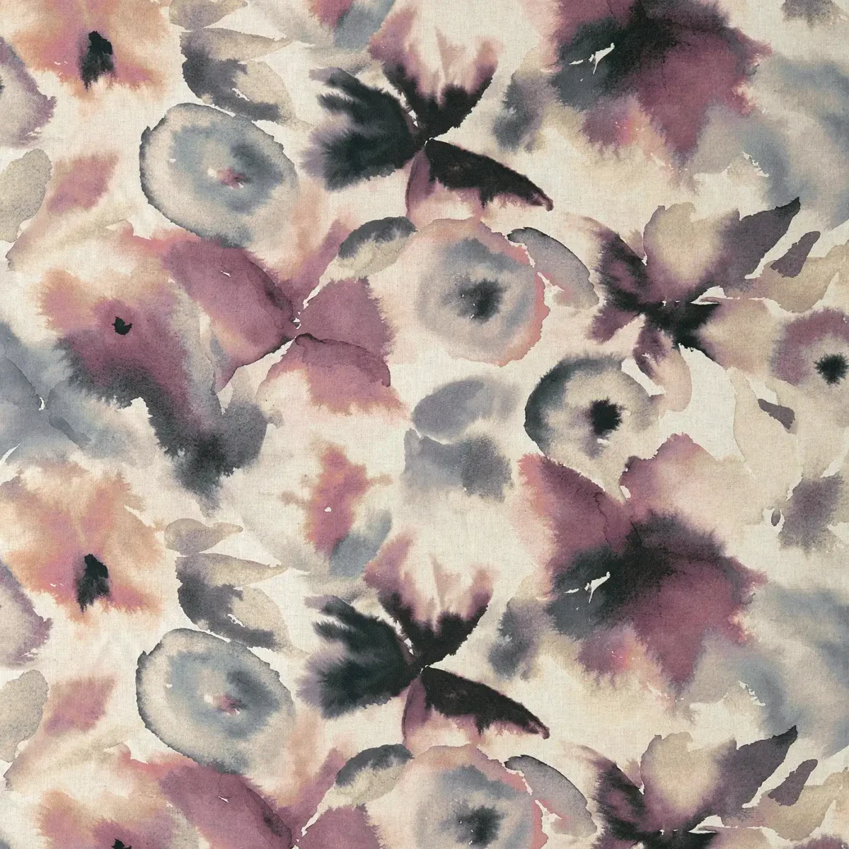 purple contemporary linen fabric from Harlequin