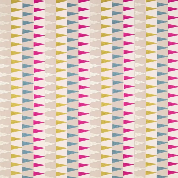 Azul Fabric - Fuchsia / Seaglass / Zest by multicolour contemporary embroideried fabric from Harlequin