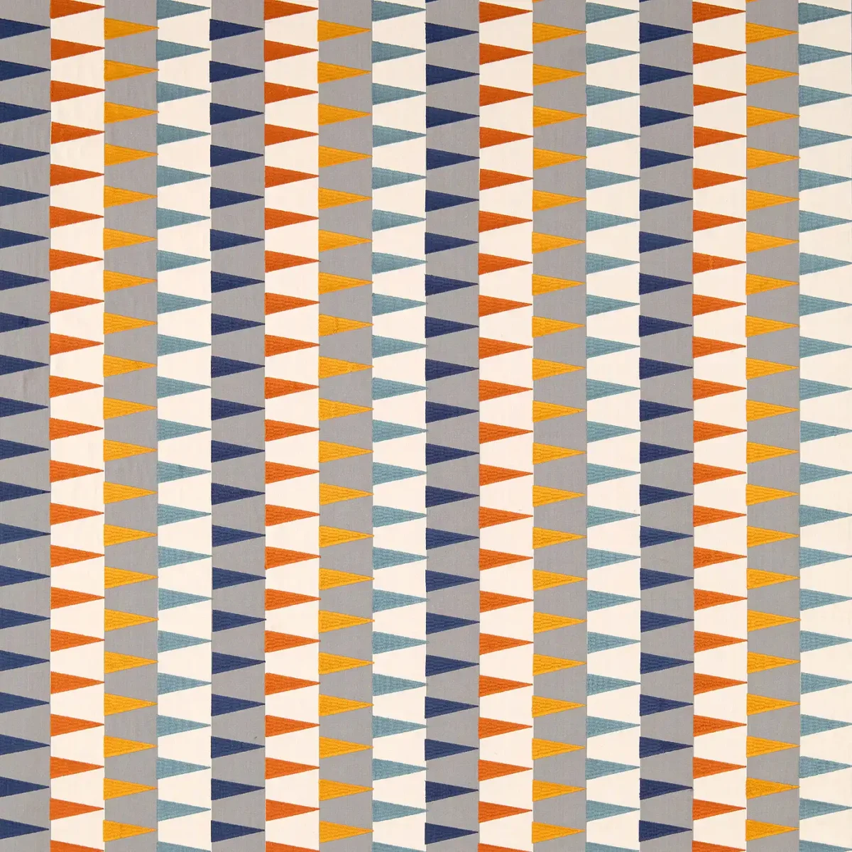 blue contemporary embroideried fabric from Harlequin