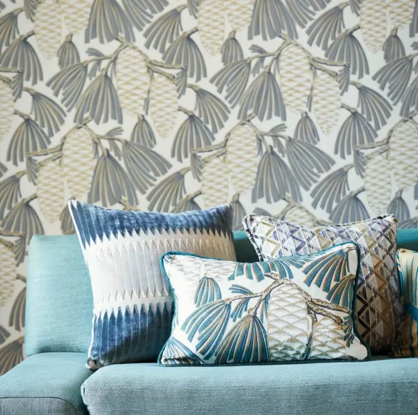 Foxley Fabric - Kingfisher by Foxley Fabric - Kingfisher from