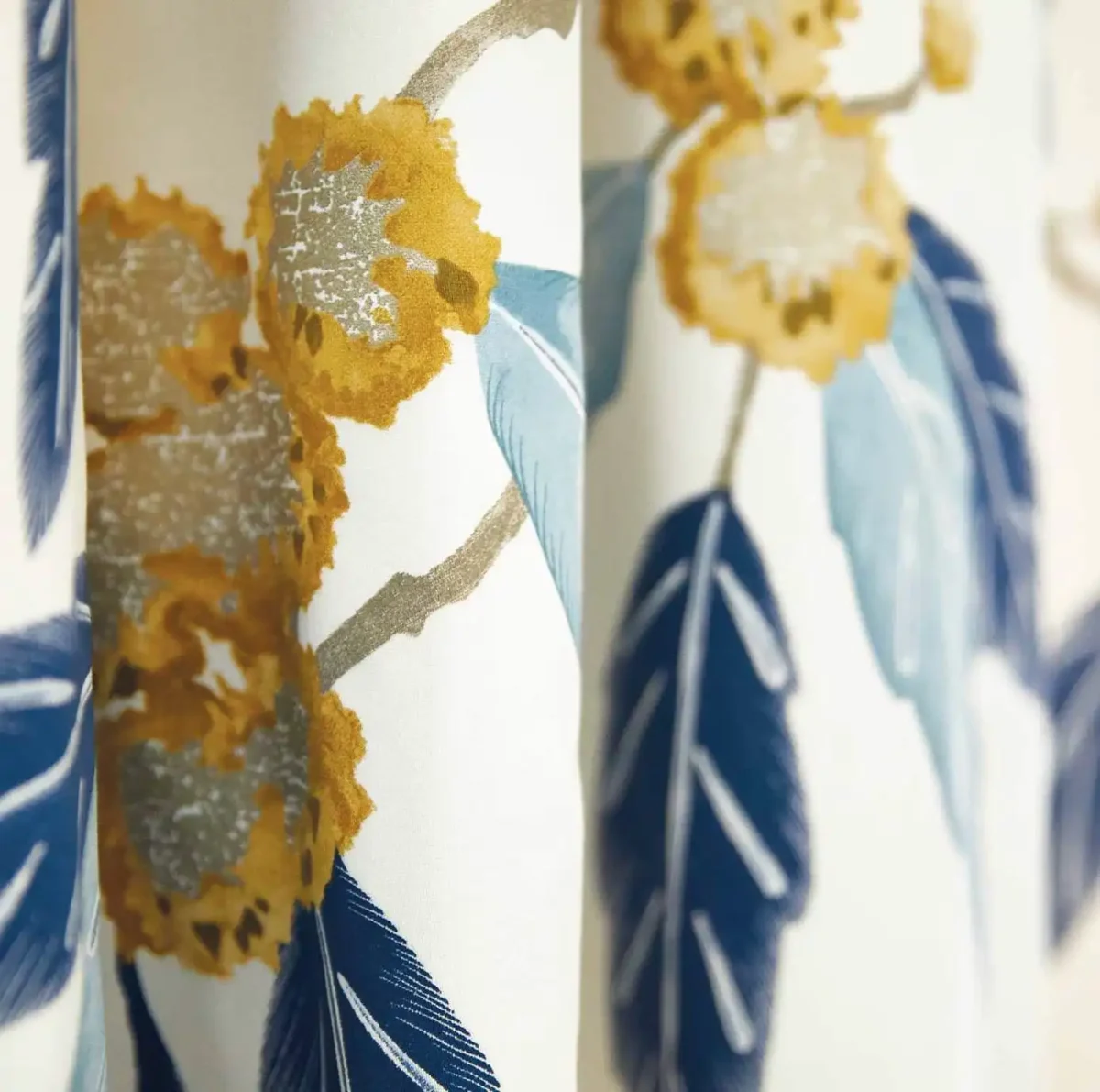 Coppice Fabric - Saffron / Cobalt from