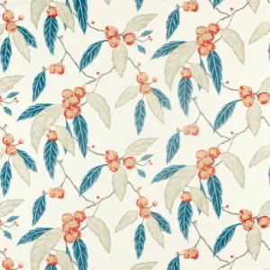 blue botanical cotton fabric from Harlequin