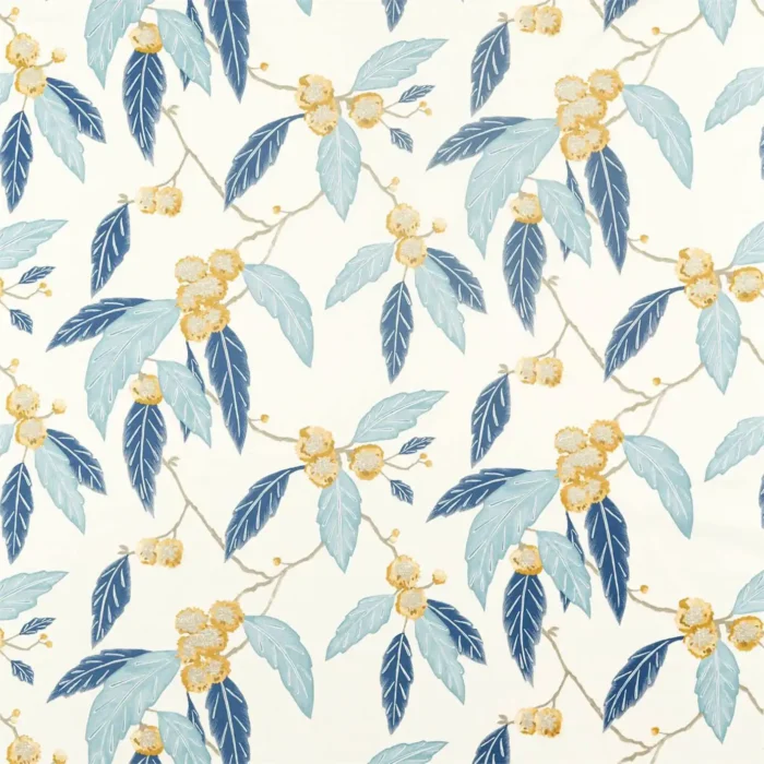 Coppice Fabric - Saffron / Cobalt swatch