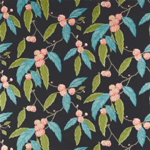 blue botanical cotton fabric from Harlequin