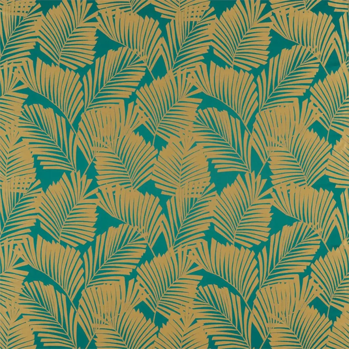 Mala Fabric - Peacock by green botanical jacquard fabric from Harlequin