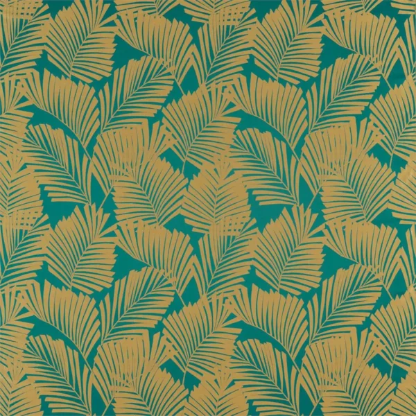 green botanical jacquard fabric from Harlequin