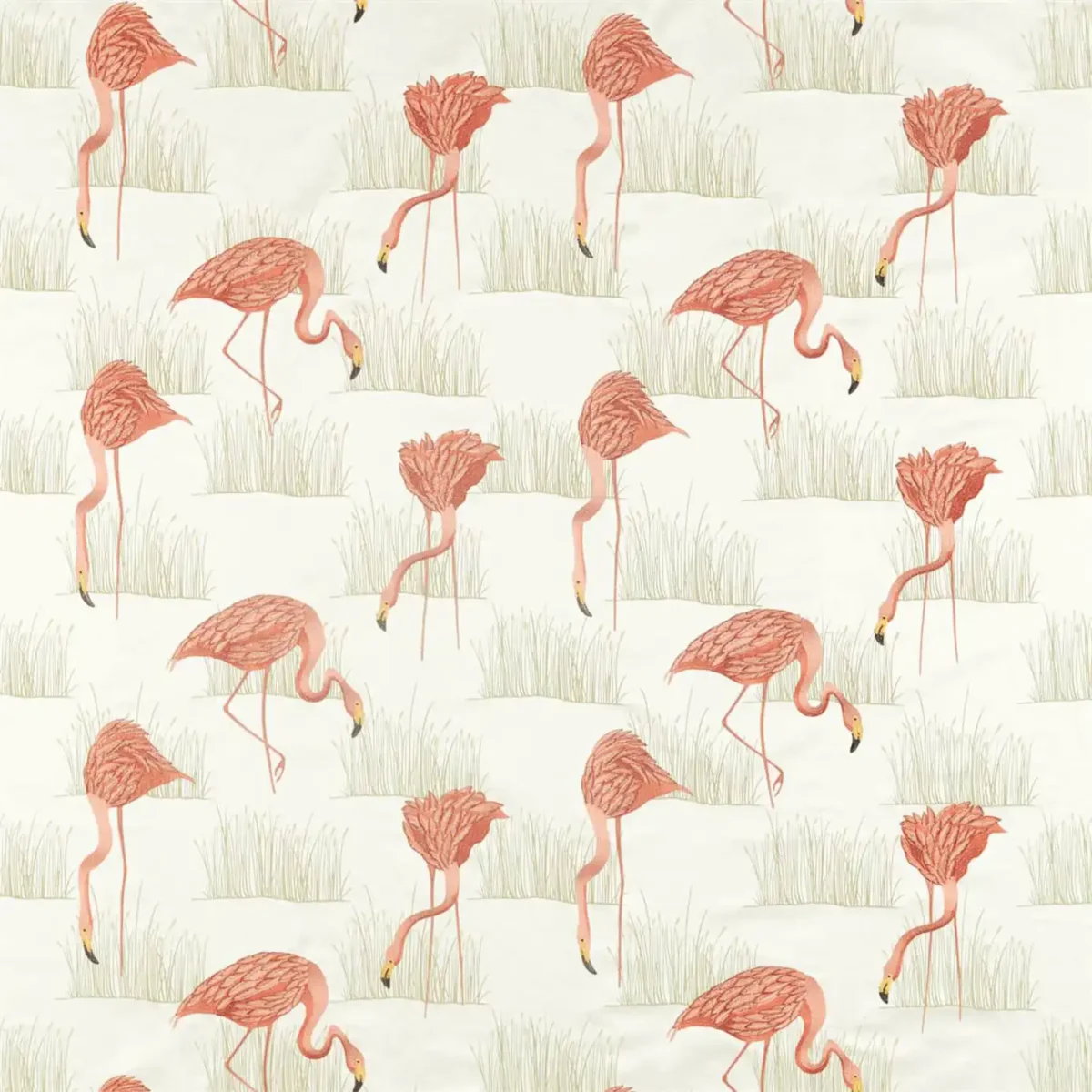 Salinas Fabric - Russet / Oyster by orange animal jacquard fabric from Harlequin