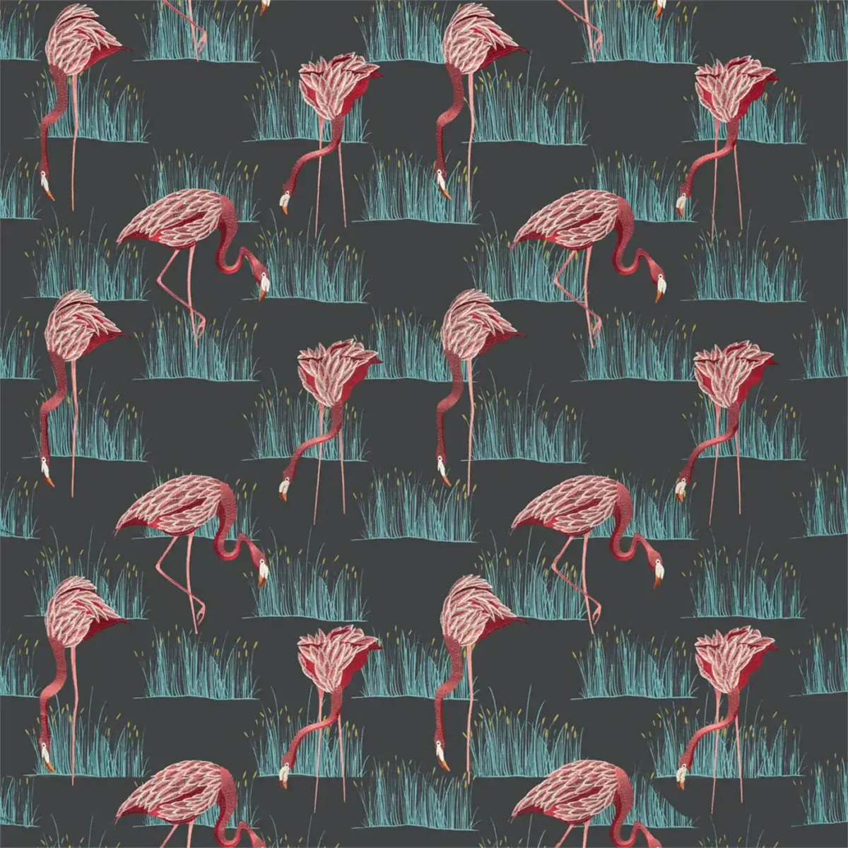 black-grey animal jacquard fabric from Harlequin