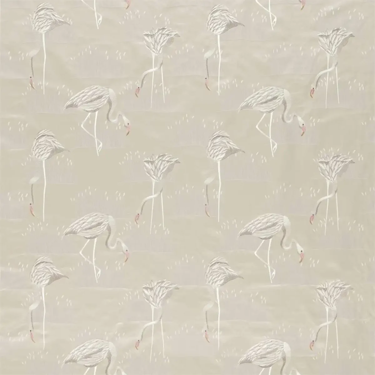 Salinas Fabric - Linen / Silver by black-grey animal jacquard fabric from Harlequin