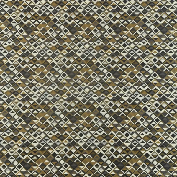 black-grey geometric velvet-chenille fabric from Harlequin