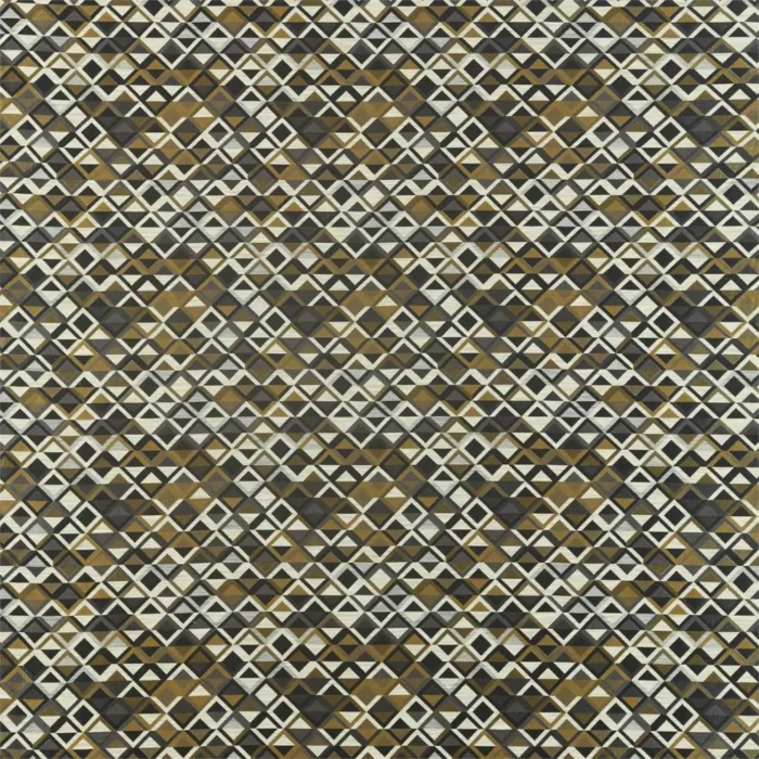 Boka Fabric - Slate / Charcoal / Brass swatch