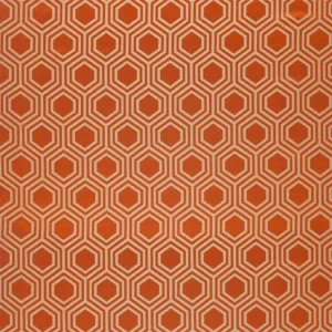 orange geometric woven fabric from Harlequin