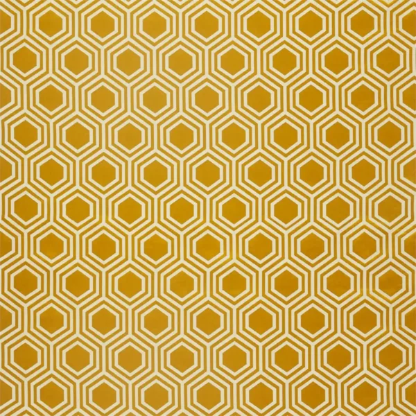 Selo Fabric - Gold by brown geometric woven fabric from Harlequin