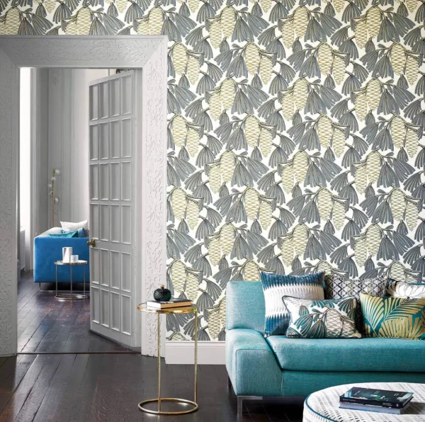 Foxley Wallpaper - Platinum / Gold by Foxley Wallpaper - Platinum / Gold from