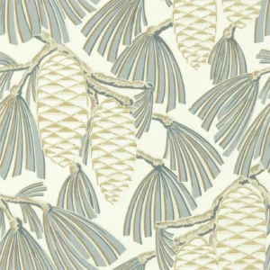 black-grey botanical wallpaper from harlequin