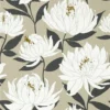 black-grey botanical wallpaper from harlequin