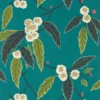 blue botanical wallpaper from harlequin