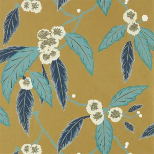 blue botanical wallpaper from harlequin