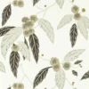 black-grey botanical wallpaper from harlequin