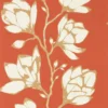 orange botanical wallpaper from harlequin